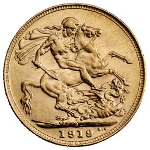 1919 George V Sovereign Sydney Mint Mark