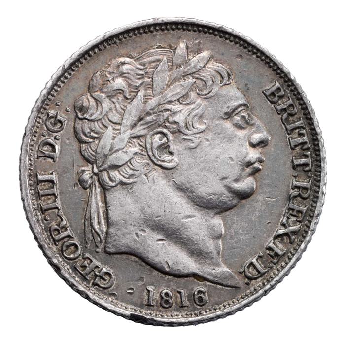 1816–1820 George III Silver Sixpence Currency Reform
