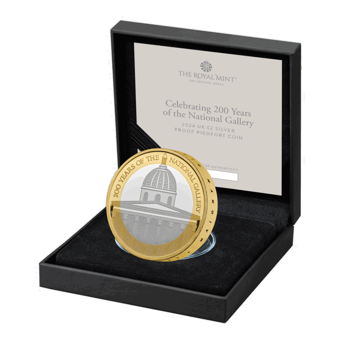 National Gallery 2024 UK £2 Silver Proof Piedfort Coin 