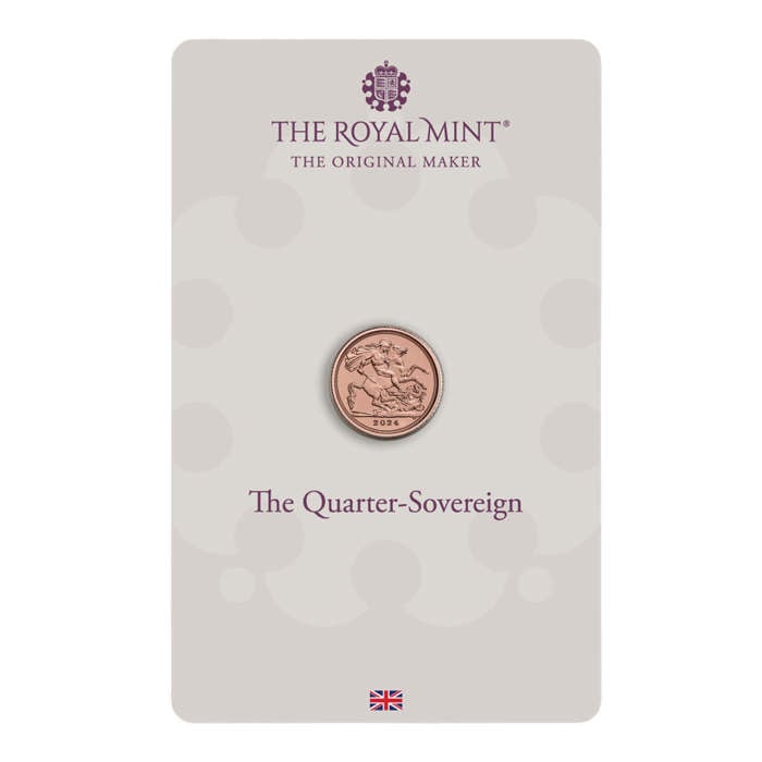 The Quarter Sovereign 2024 Gold Bullion Coin in Blister