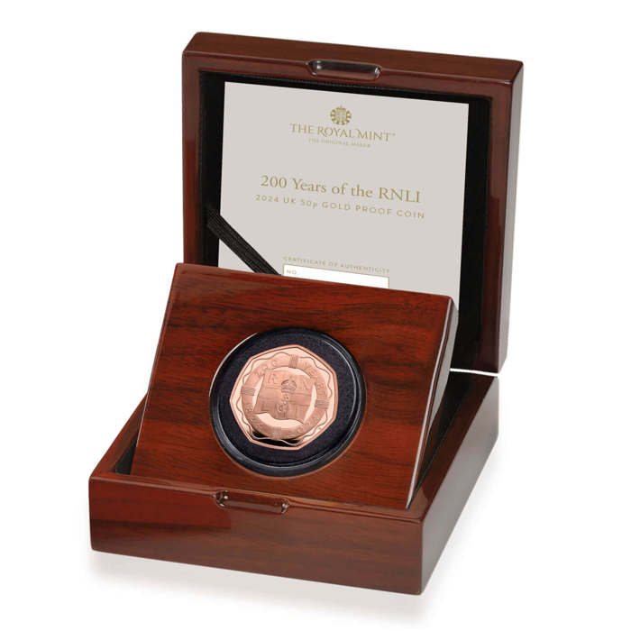 200 Years of the RNLI 2024 UK 50p Gold Proof Coin