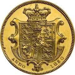 1830 sovereign reverse design