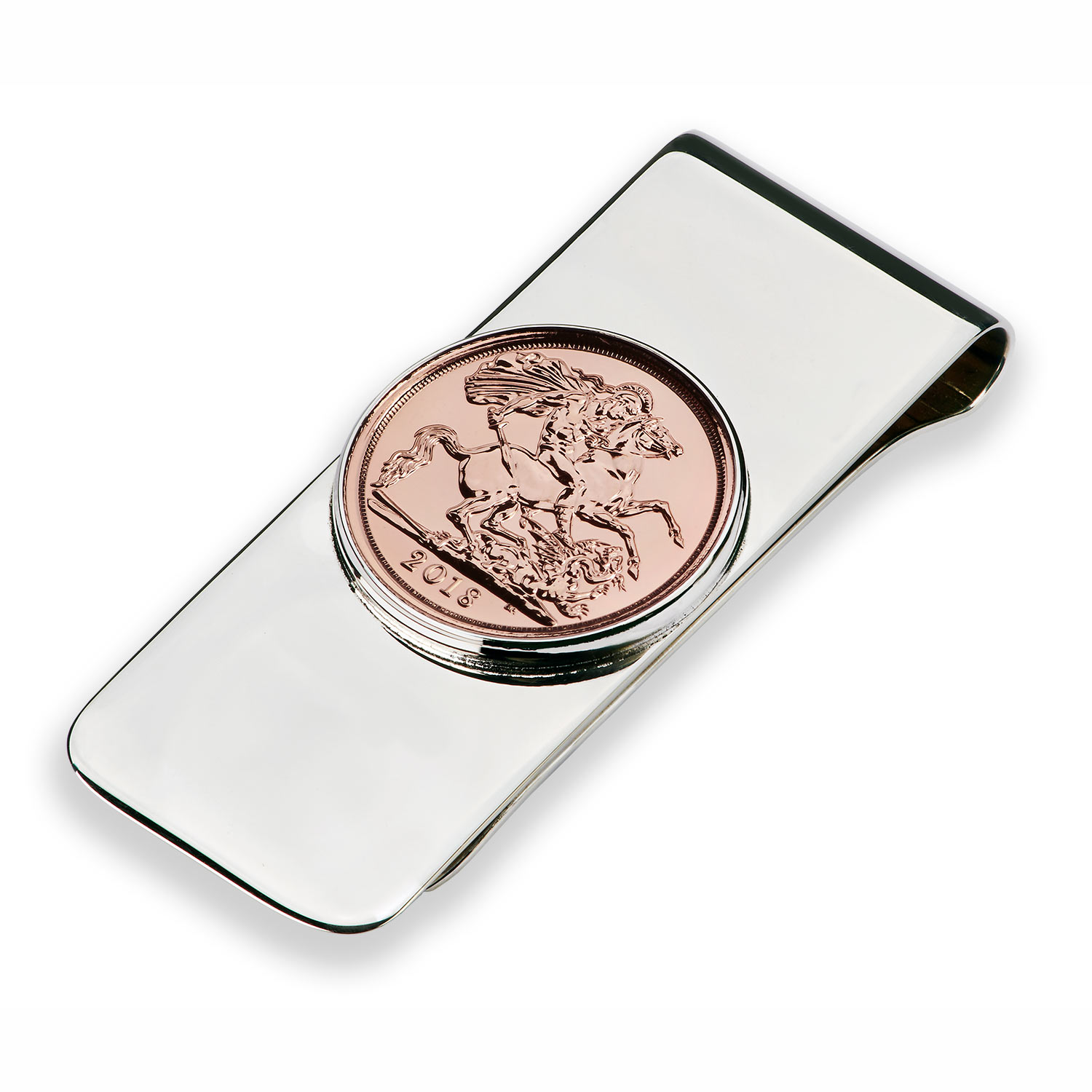 product details a traditional money clip with an elegant and