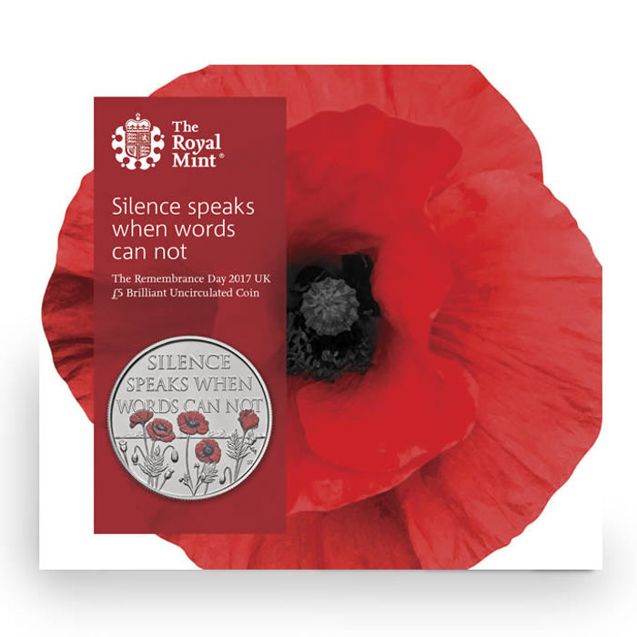 Remembrance Day 2017 UK £5 Brilliant Uncirculated Coin