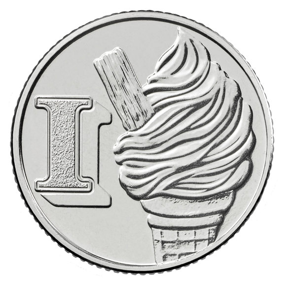 I - Ice-Cream Cone 2019 UK 10p Uncirculated Coin