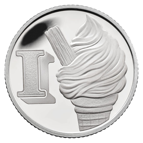 Ice Cream Cone 2018 UK 10p Silver Proof Coin