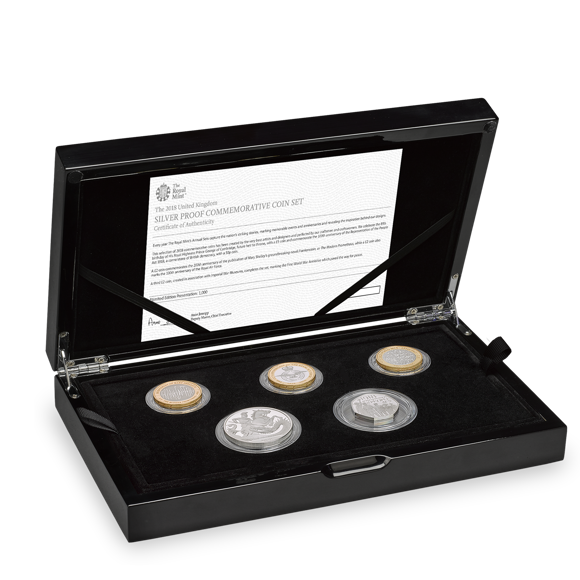 The 2018 UK Silver Proof Commemorative Coin Set