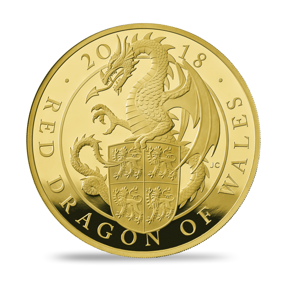 The Red Dragon of Wales 2018 UK Gold Proof Kilo Coin