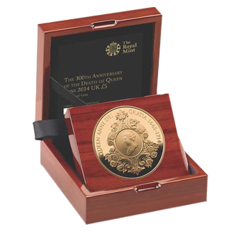 The 300th Anniversary of the Death of Queen Anne 2014 UK £5 Gold Proof Coin