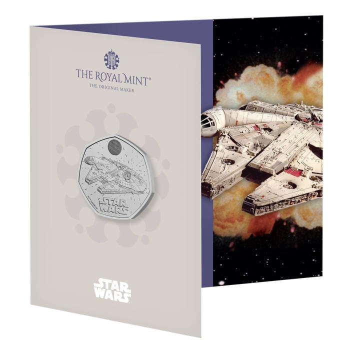 Star Wars Millennium Falcon 2024 UK 50p Brilliant Uncirculated Coin 