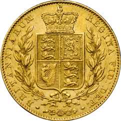 1838 sovereign reverse design