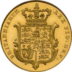 1825 sovereign reverse design