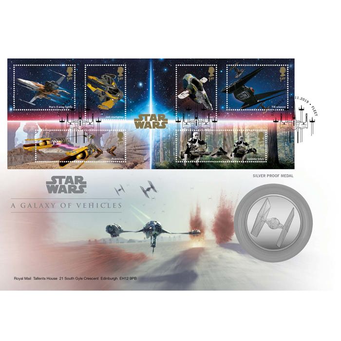 Star Wars: A Galaxy of Vehicles Silver Proof Medal Cover