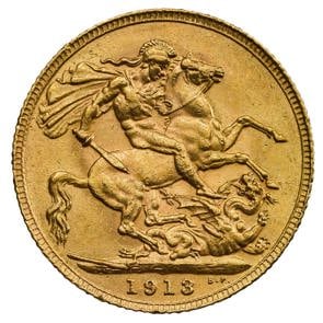 1913 George V Sovereign -VF