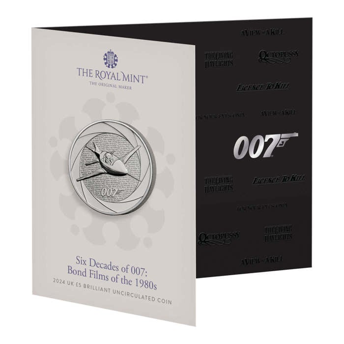Bond Films of the 1980s 2024 UK £5 Brilliant Uncirculated Coin