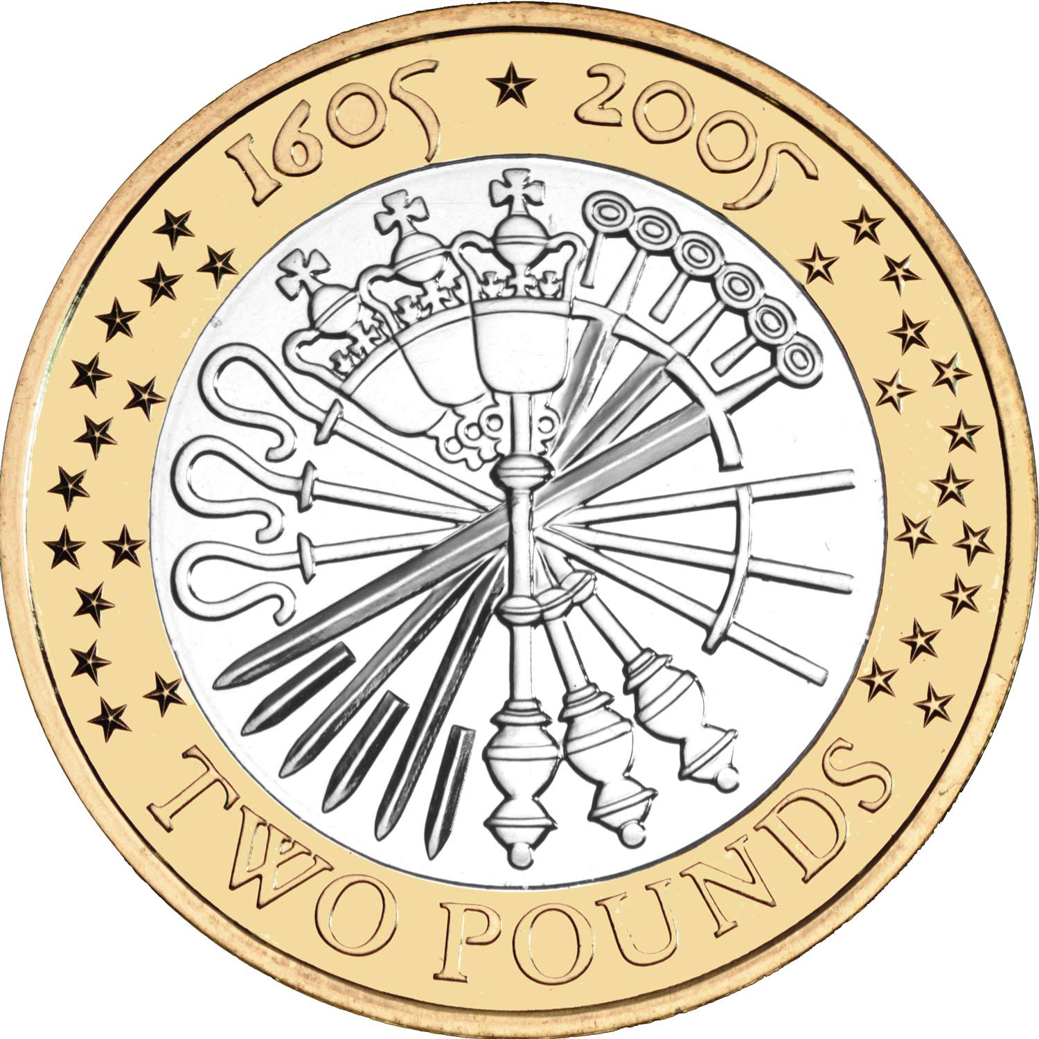 2005 Elizabeth II 'The 400th Anniversary of the Gunpowder Plot' £2 Coin