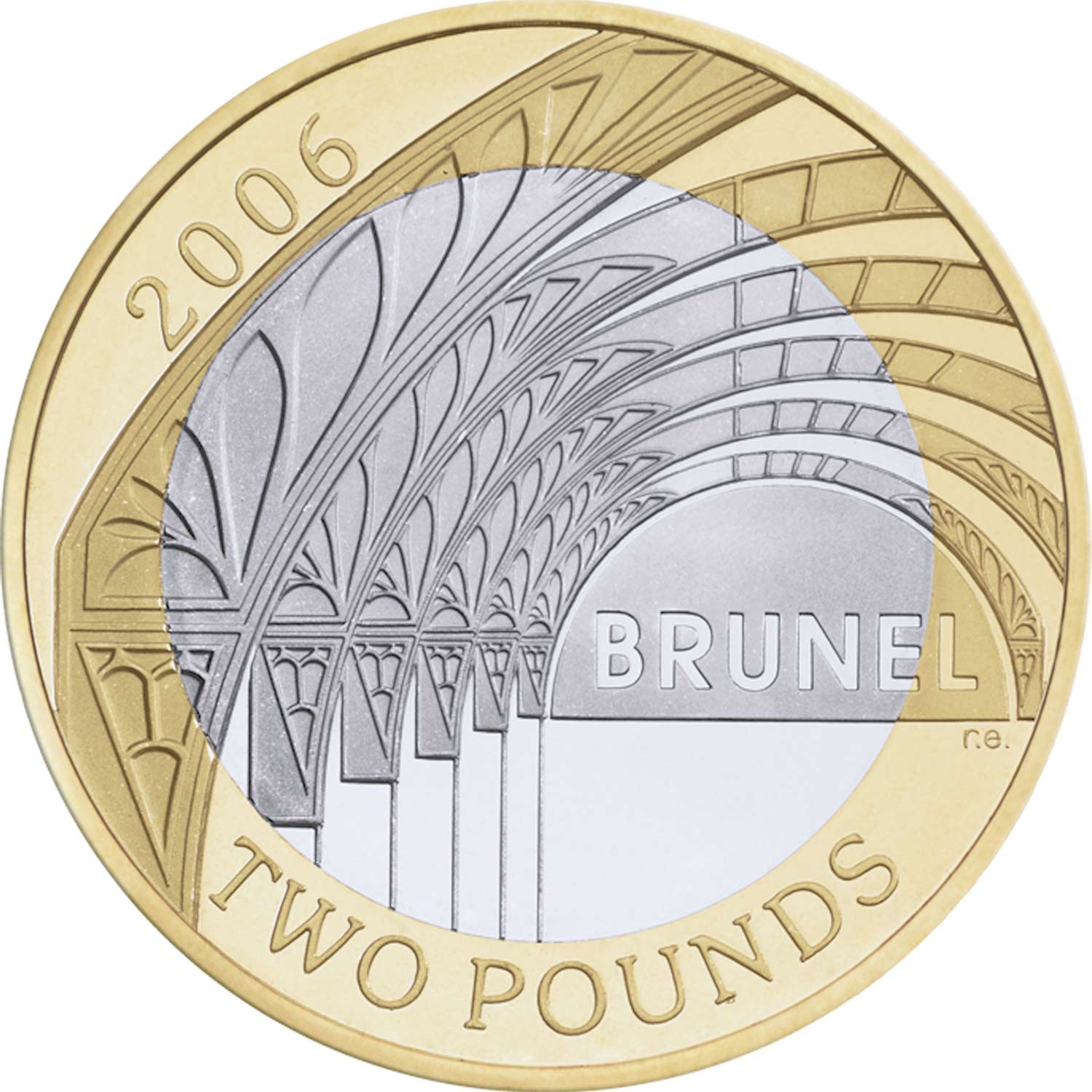 2006 Elizabeth II 'The 200th Anniversary of the Birth of Isambard Kingdom Brunel' Achievements £2 Coin
