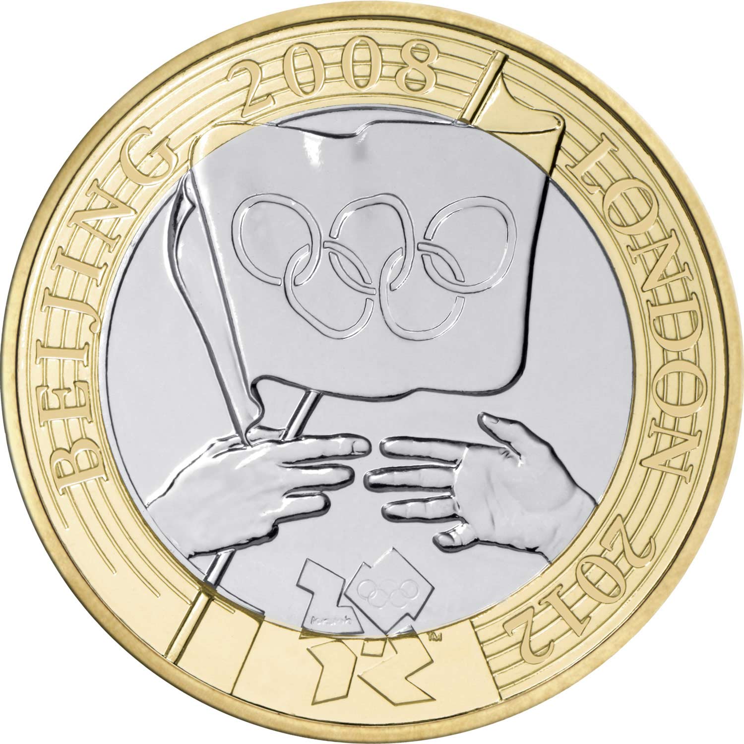 2008 Elizabeth II 'The Olympic Handover Ceremony in Beijing' £2 Coin