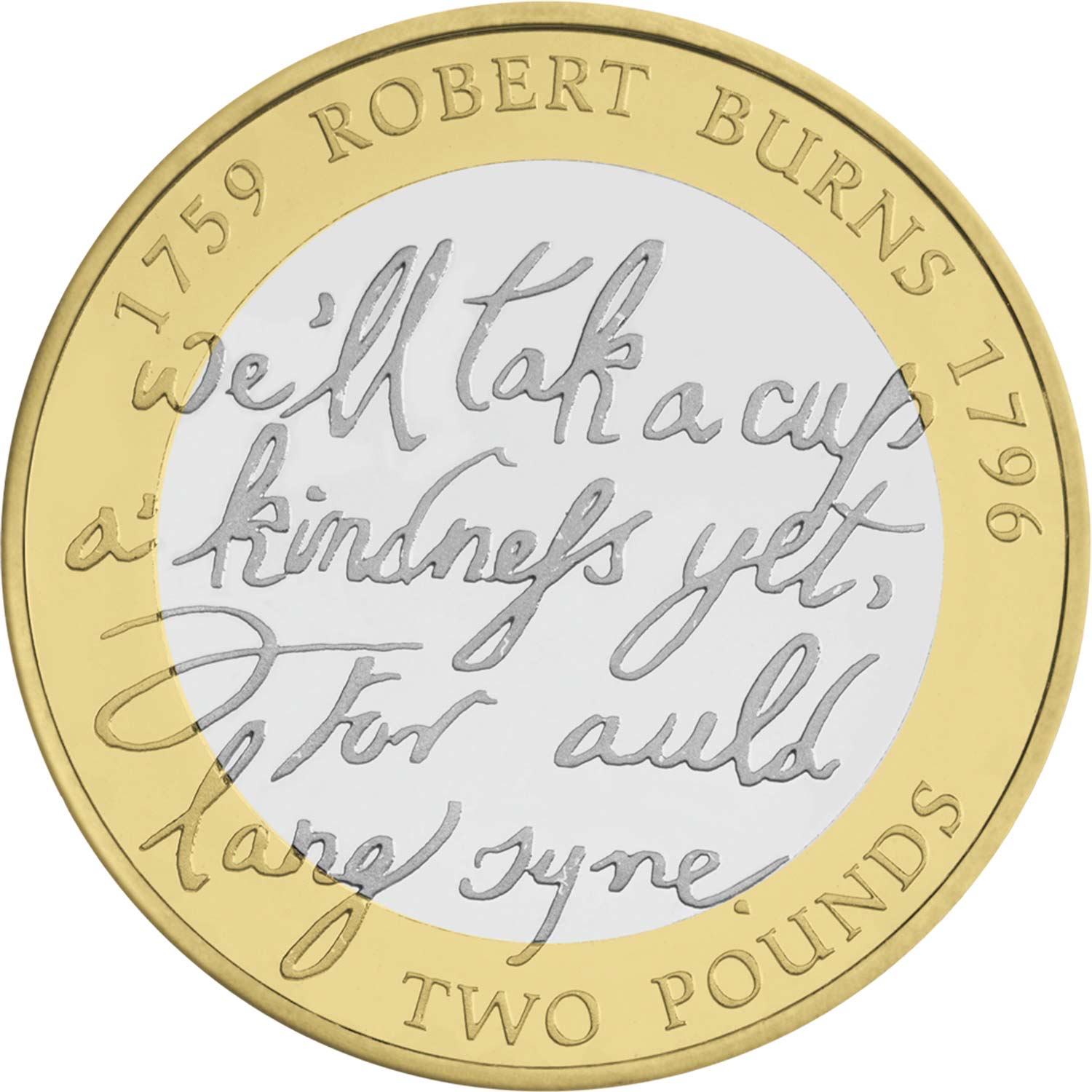 2009 Elizabeth II 'The 250th Anniversary of the Birth of Robert Burns' £2 Coin