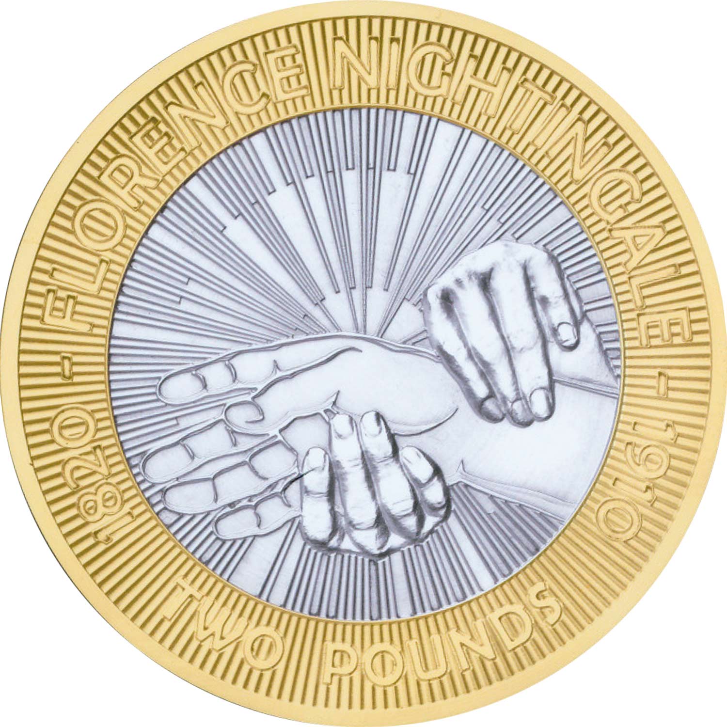 2010 Elizabeth II 'The 100th Anniversary of the Death of Florence Nightingale' £2 Coin