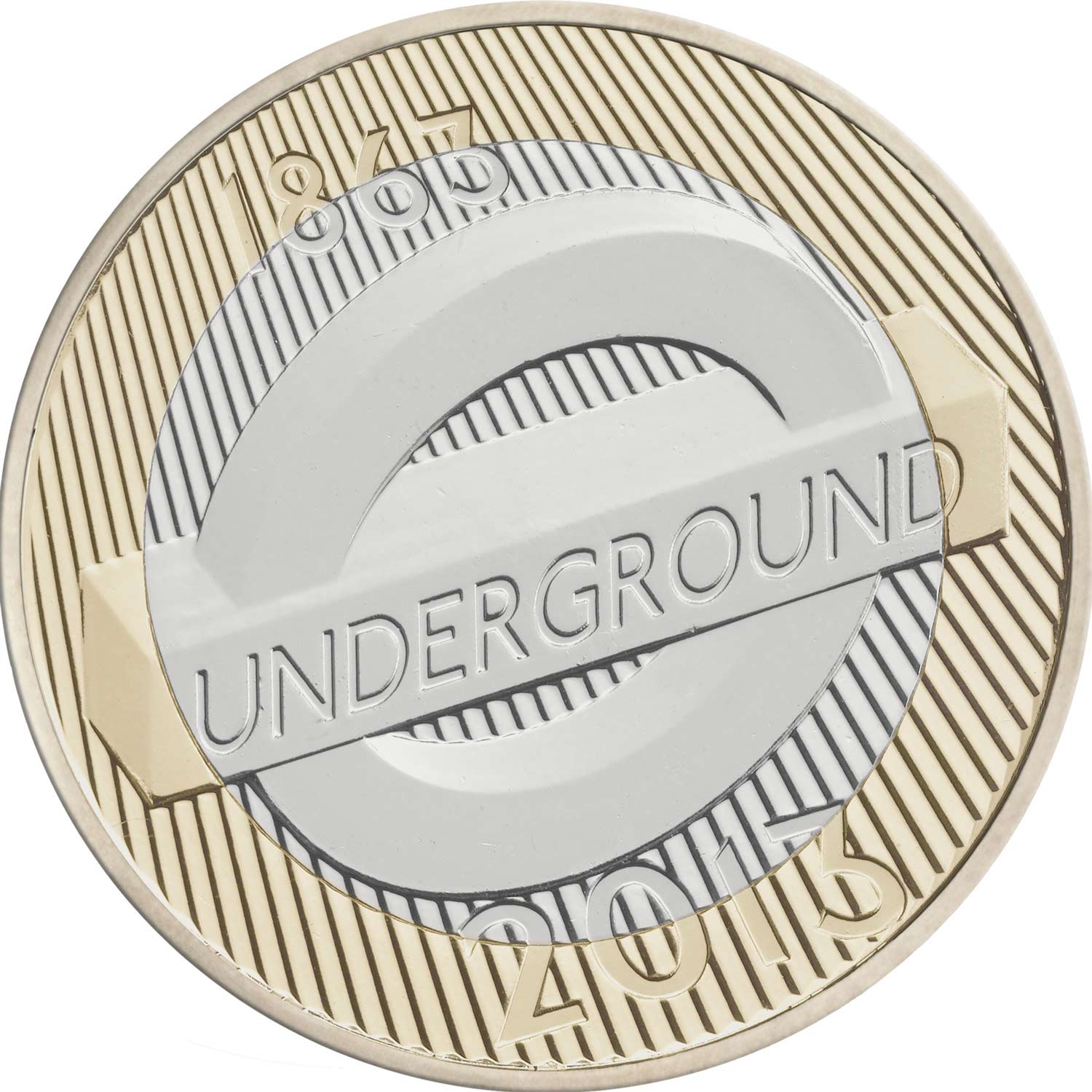 2013 Elizabeth II 'The 150th Anniversary of the London Underground - Logo' £2 Coin