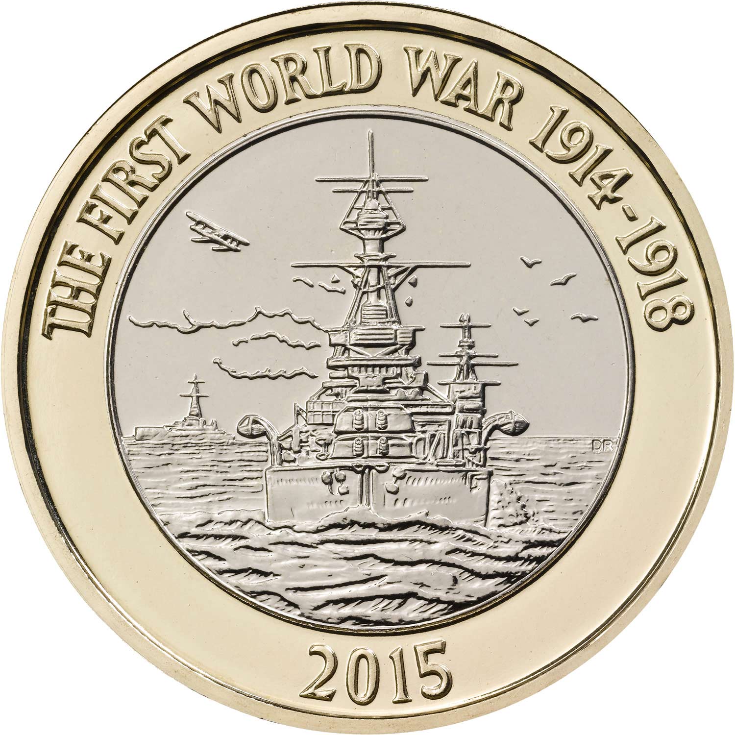 2015 Elizabeth II 'The 100th Anniversary of the First World War - The Royal Navy' £2 Coin