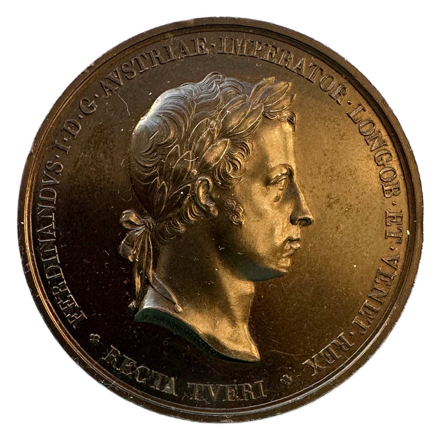 1838 Coronation of Ferdinand I of Austria Bronze Medal