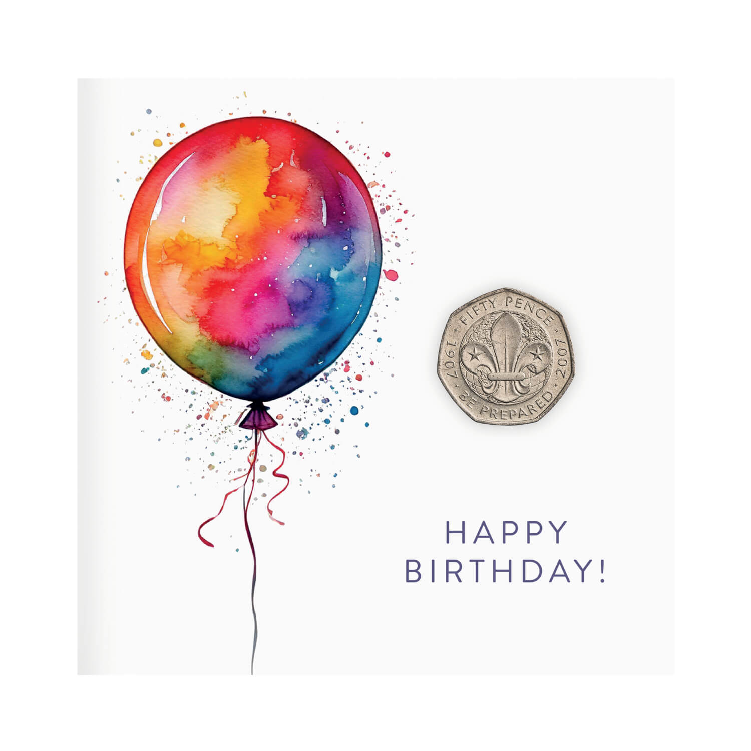 Happy Birthday Card with 2007 50p