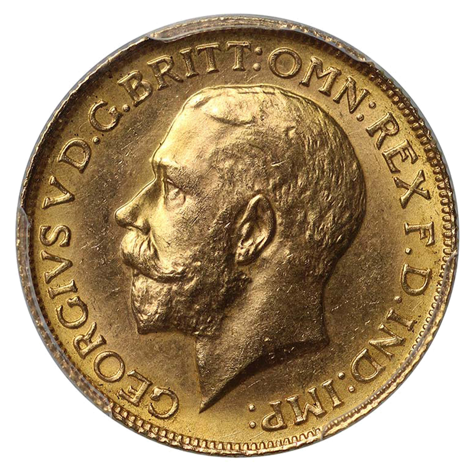 1925 George V gold Sovereign MS65