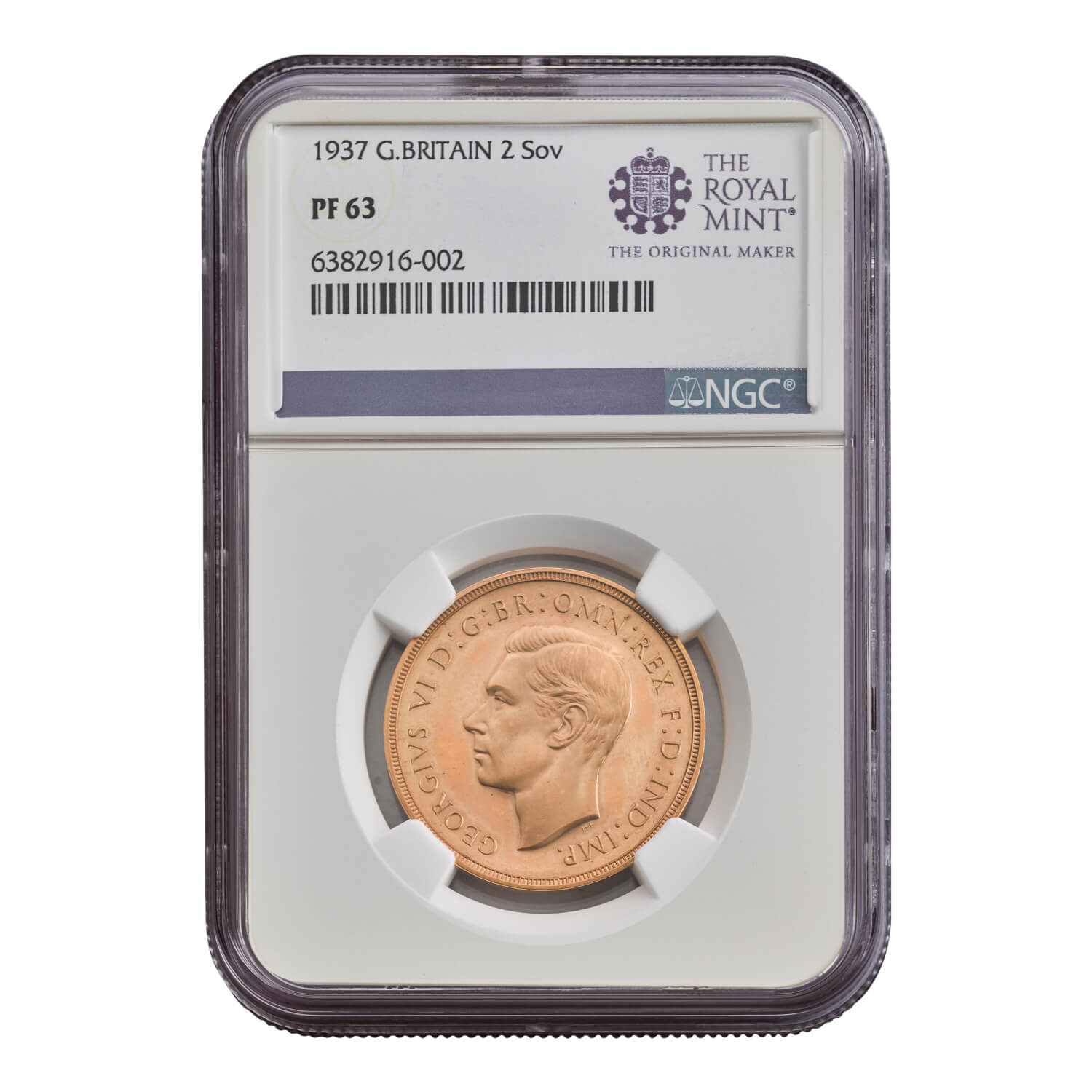 1937 George VI Coronation Year Double Proof Sovereign, London Mint