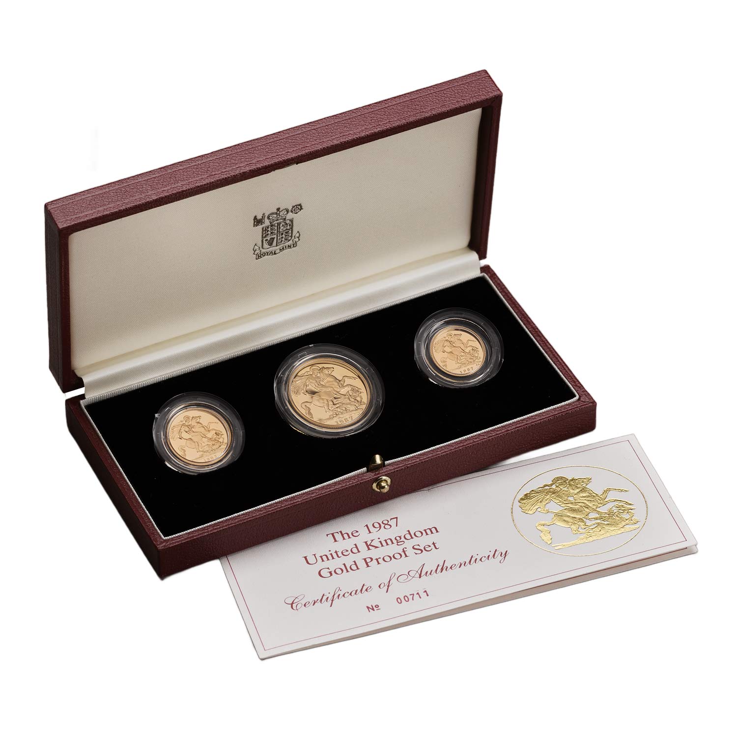 1987 Elizabeth II Gold Proof Sovereign Set