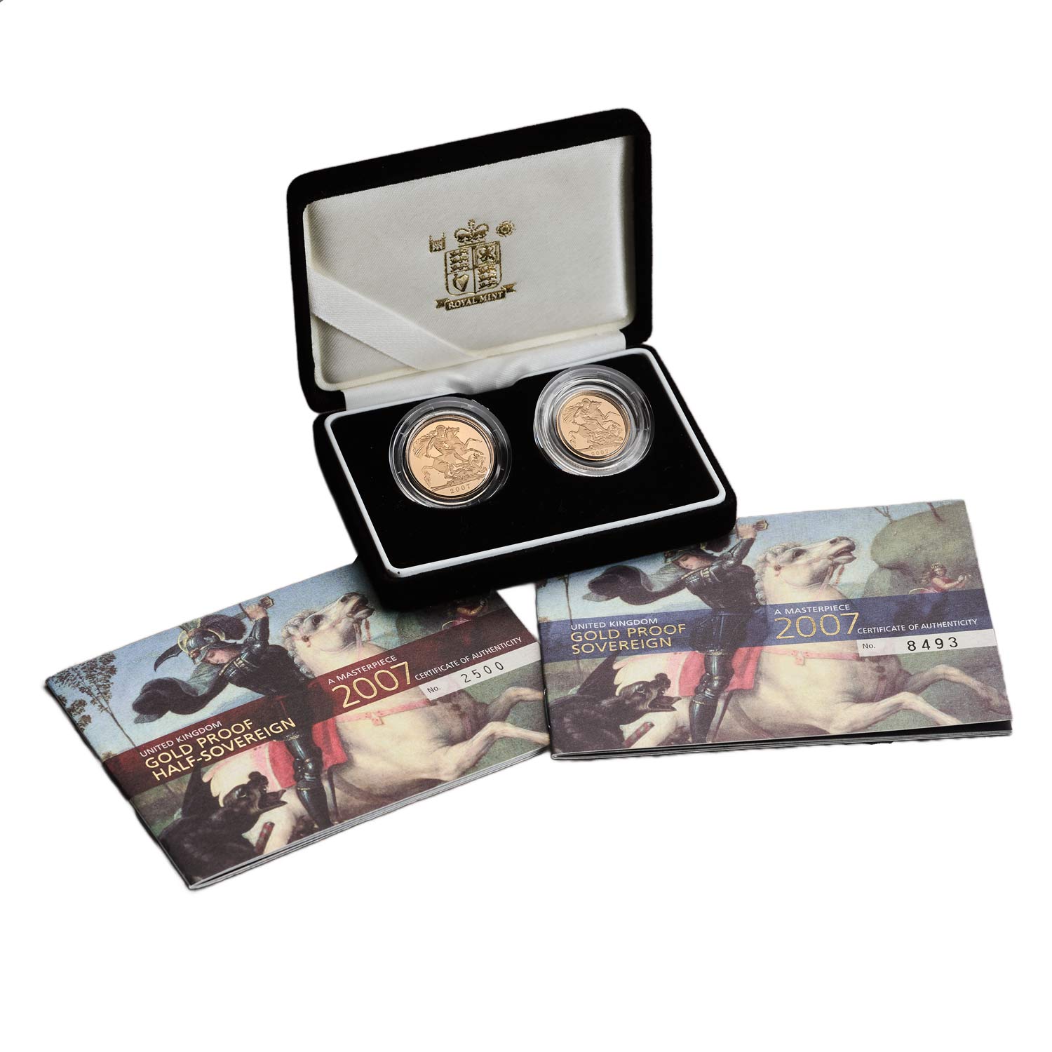 2007 Elizabeth II 2-Coin Gold Proof Sovereign Set