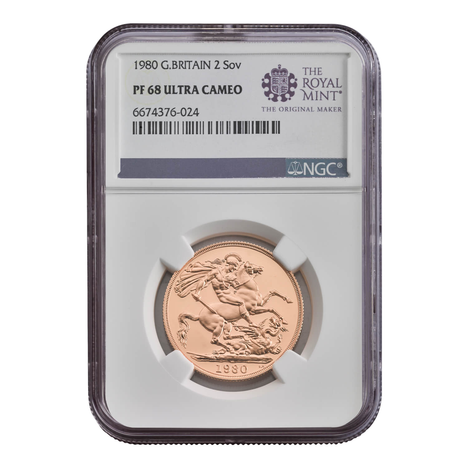 1980 Elizabeth II Gold Proof £2 (Double) Sovereign