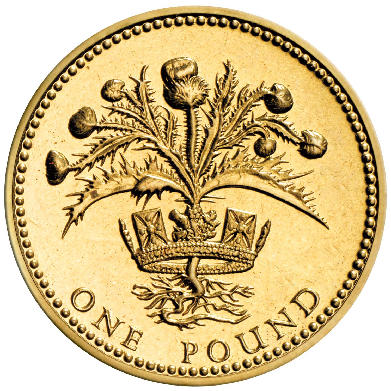 1984 Elizabeth II 'Thistle and Royal Diadem, Representing Scotland' £1 Coin