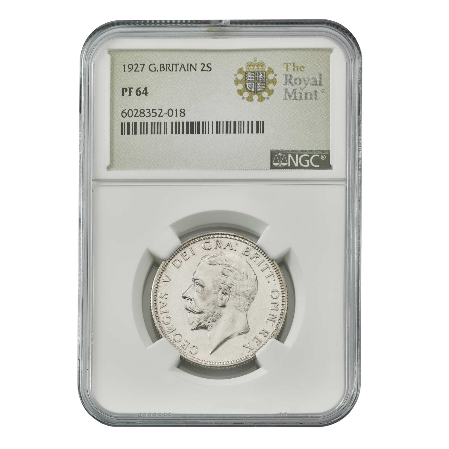 1927 George V Florin Proof Silver Coin