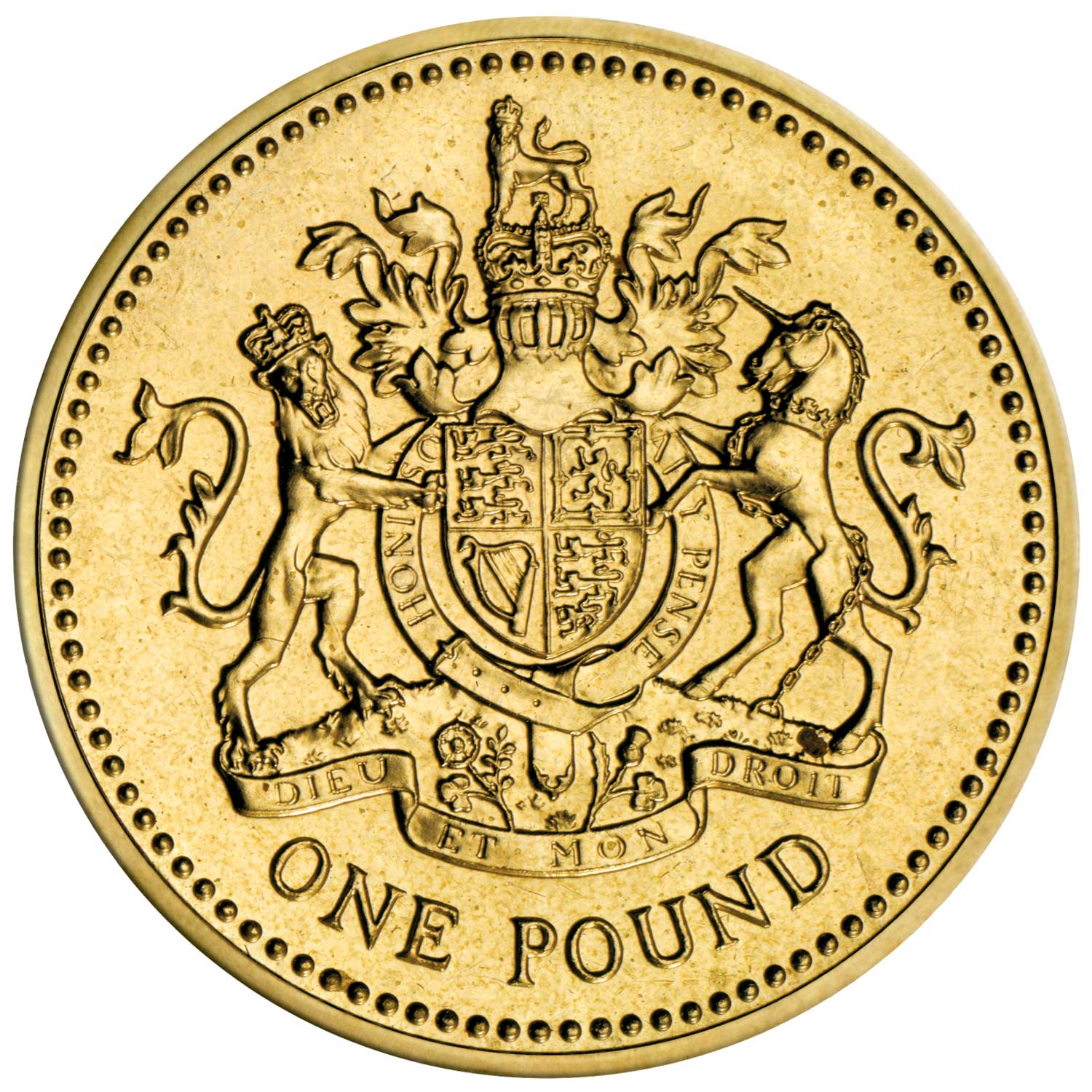 2003 Elizabeth II 'Royal Arms, Representing the United Kingdom' £1 Coin