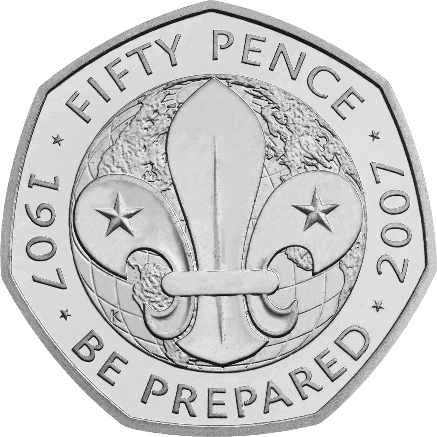 2007 Elizabeth II 'The Centenary of the Foundation of the Scouting Movement' 50p Coin