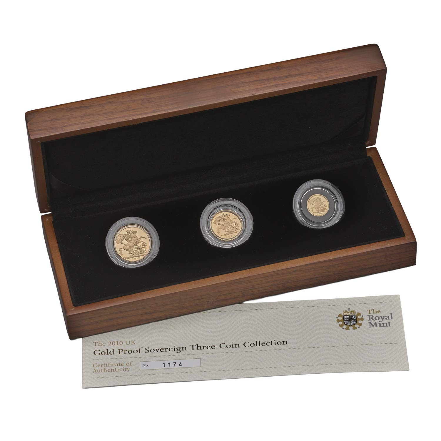 2010 Queen Elizabeth II Three Coin Gold Sovereign Set