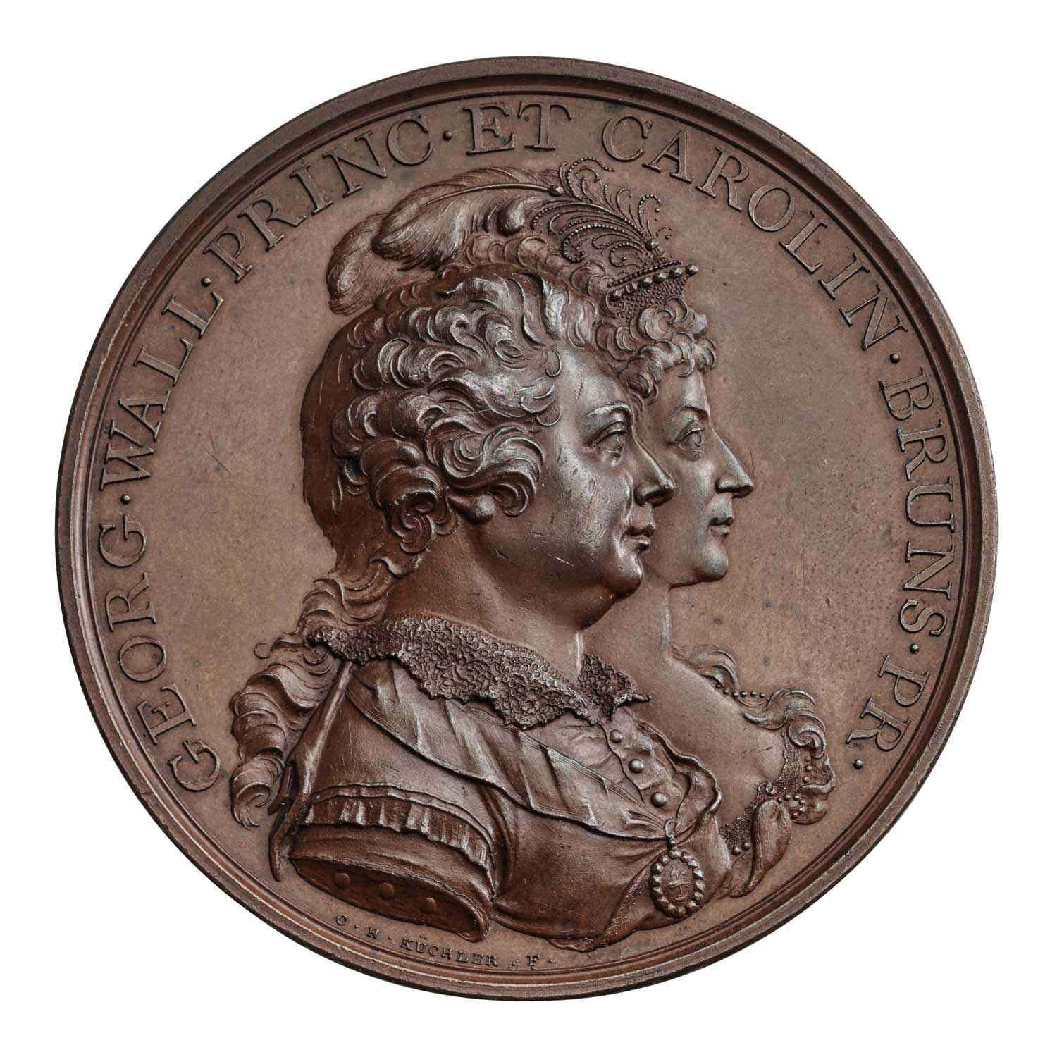 1795 George the Prince of Wales Bronze Medal 'Marriage to Caroline of Brunswick'