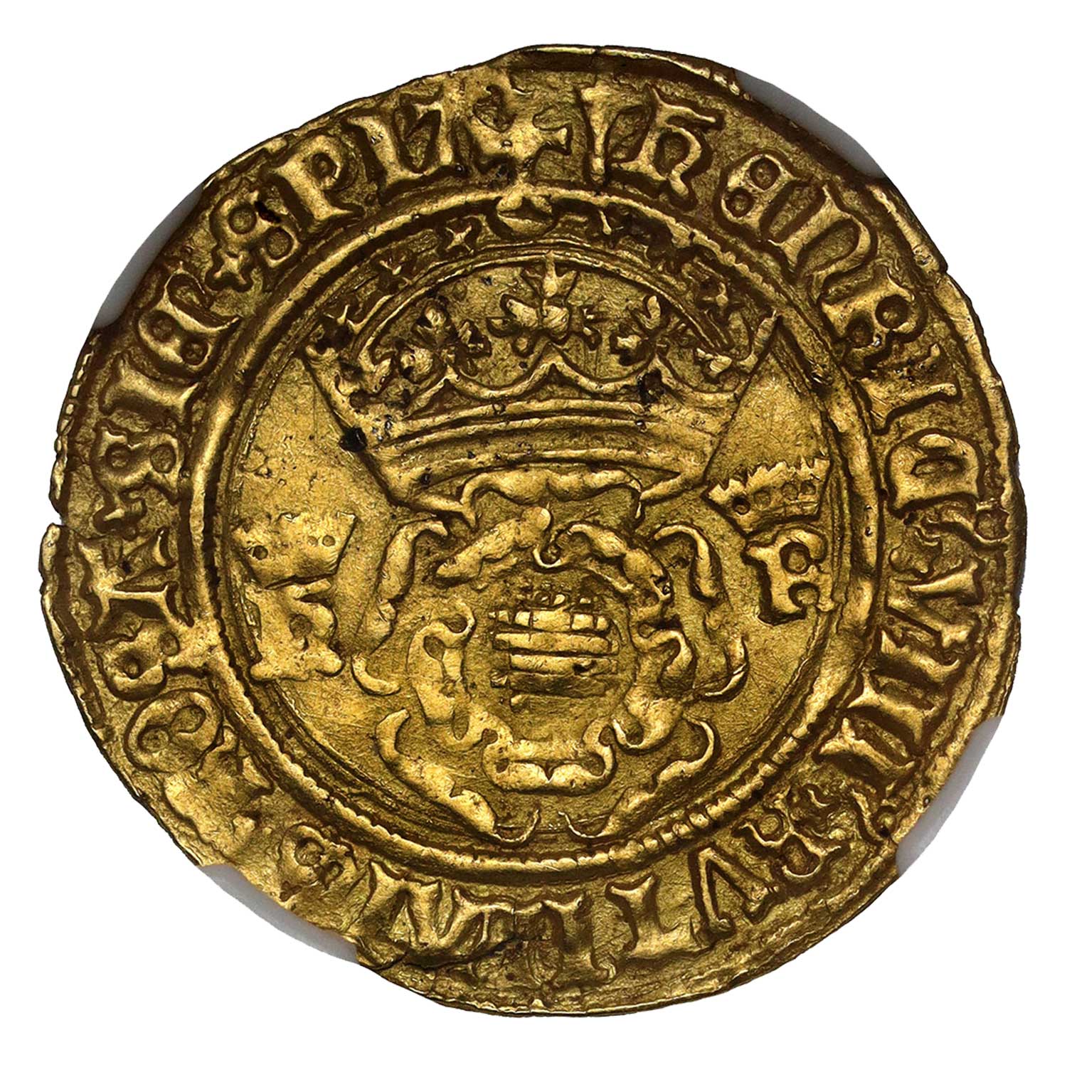 1533-42 Henry VIII Gold Crown of the Double Rose (Mule)