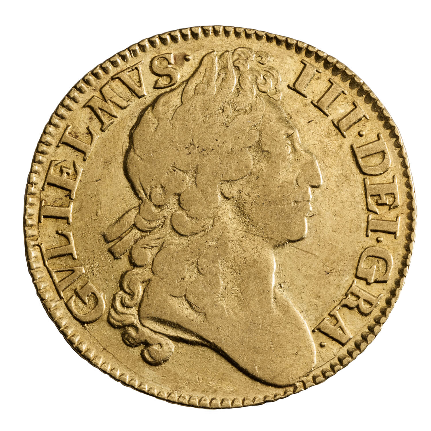 1701 William III Gold Guinea 