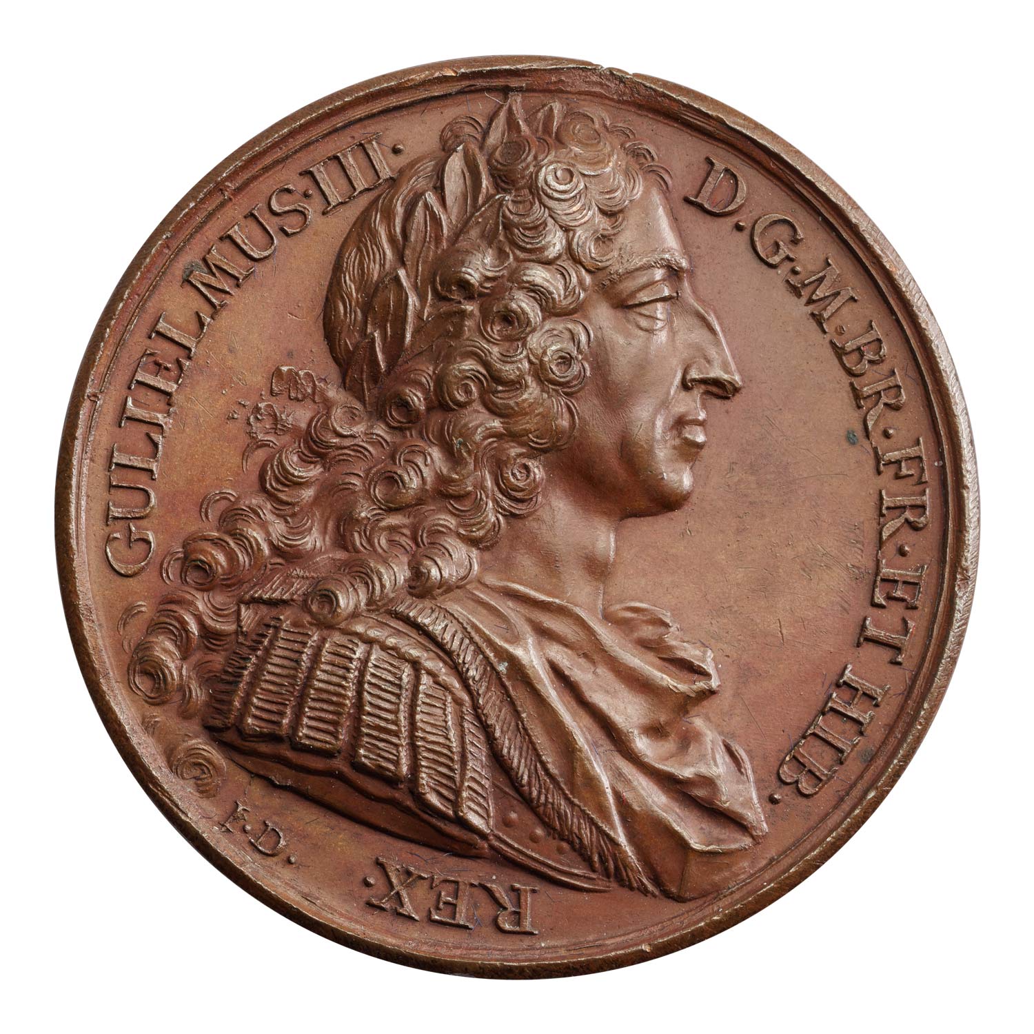 1702 William III (Dassier) Bronze Medal 