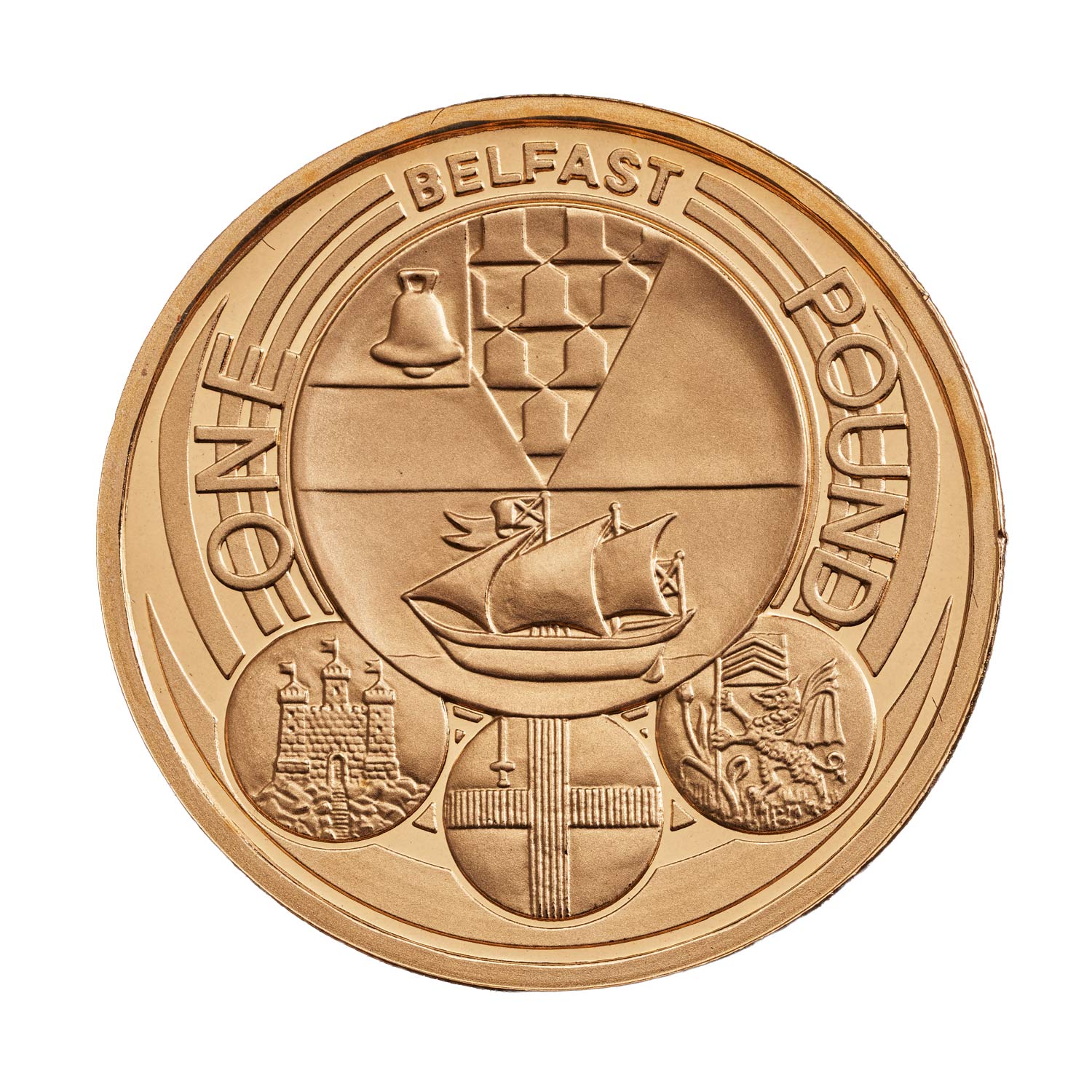 2010 Elizabeth II Belfast £1 Gold Proof Coin
