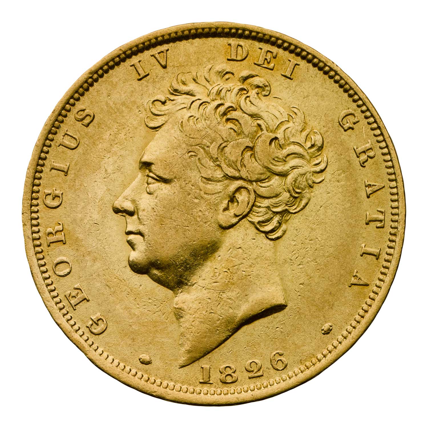 1826 George IV 'Bare Head' Gold Sovereign 