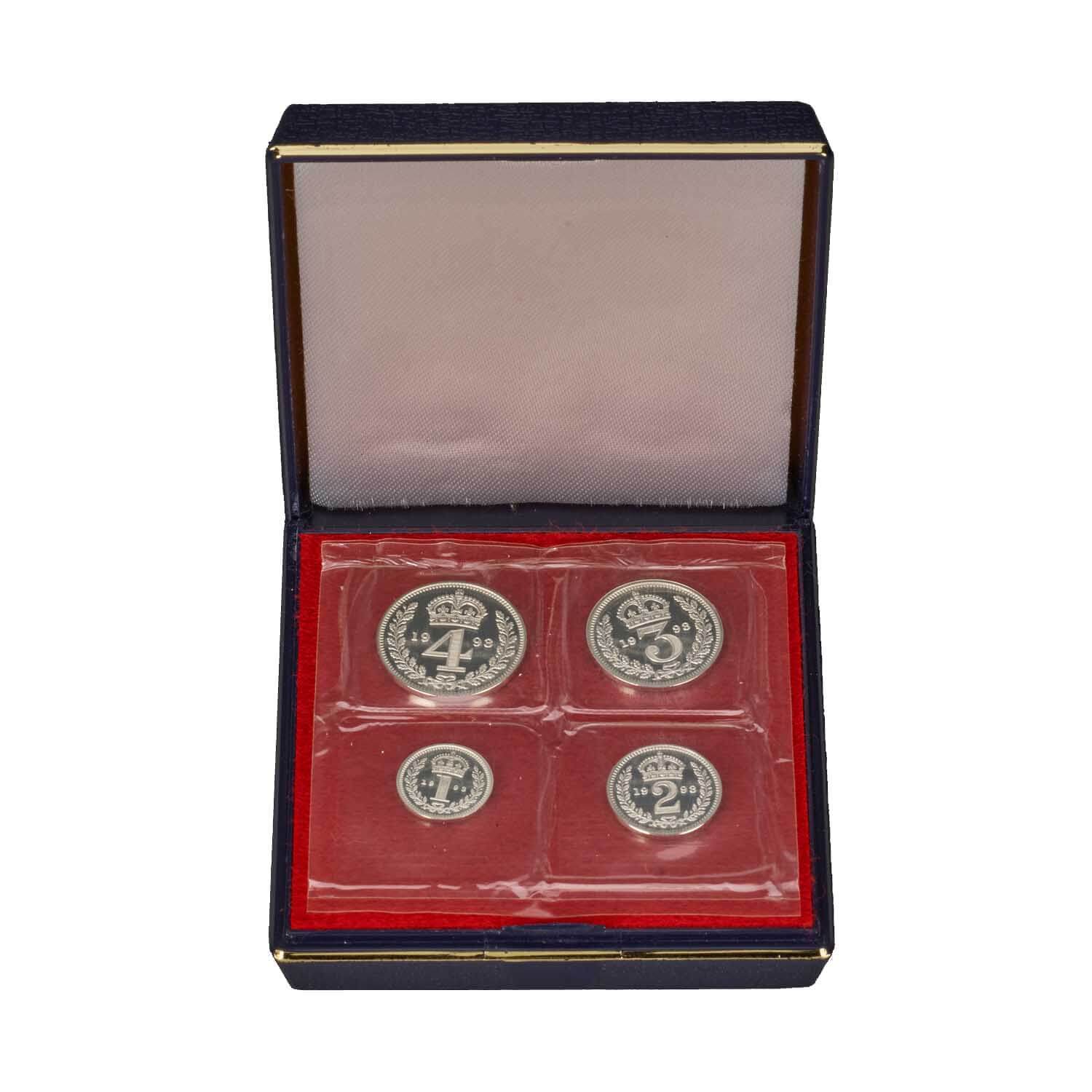 1993 Elizabeth II Maundy Set In Jewellery Box With Etched Plaque