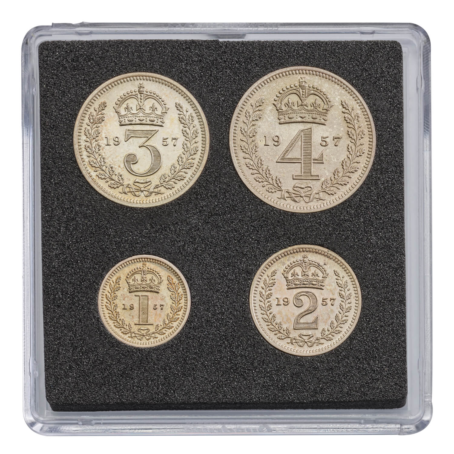 Queen Elizabeth II Silver Maundy Set, 1957