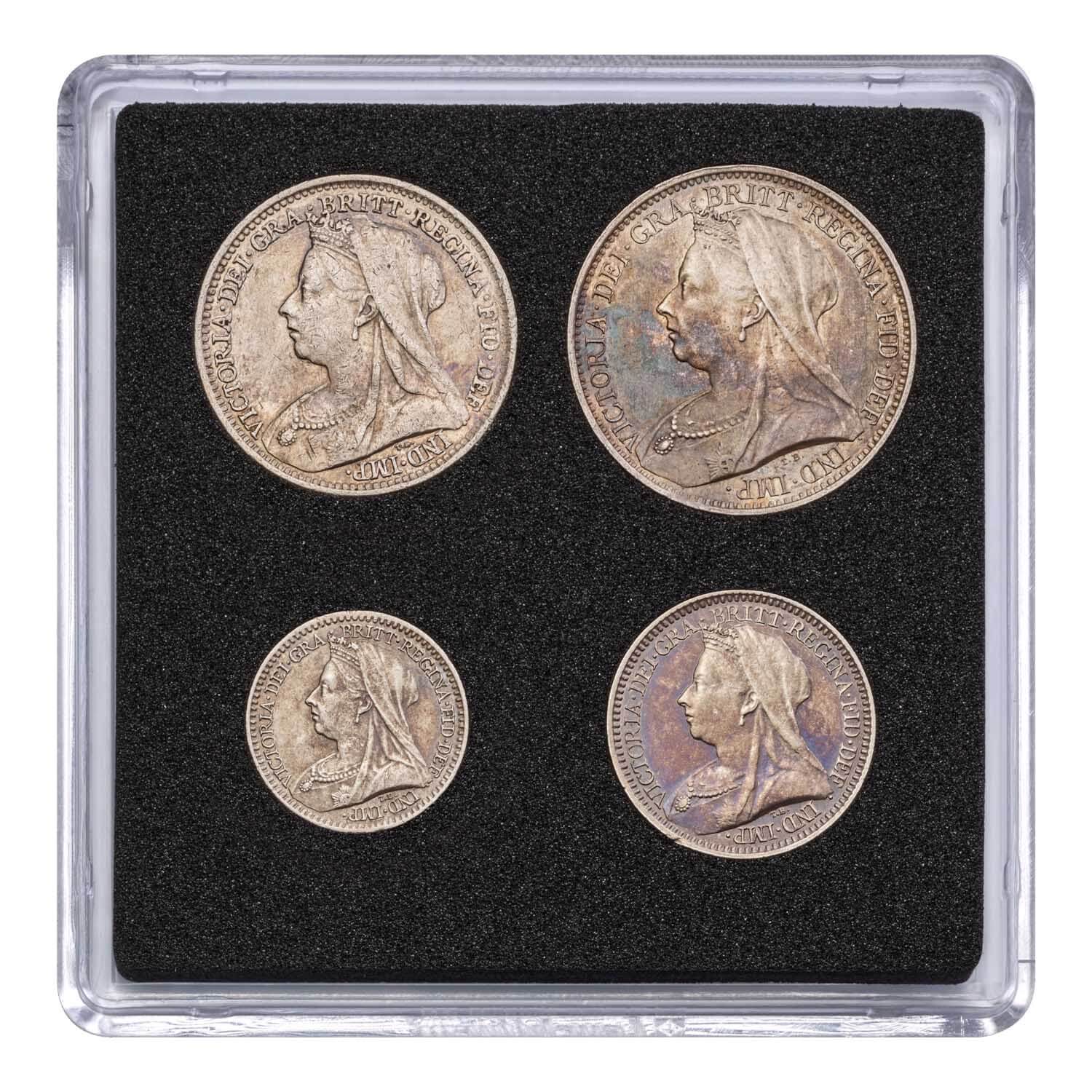 1896 Victoria Maundy Set - Veiled Head