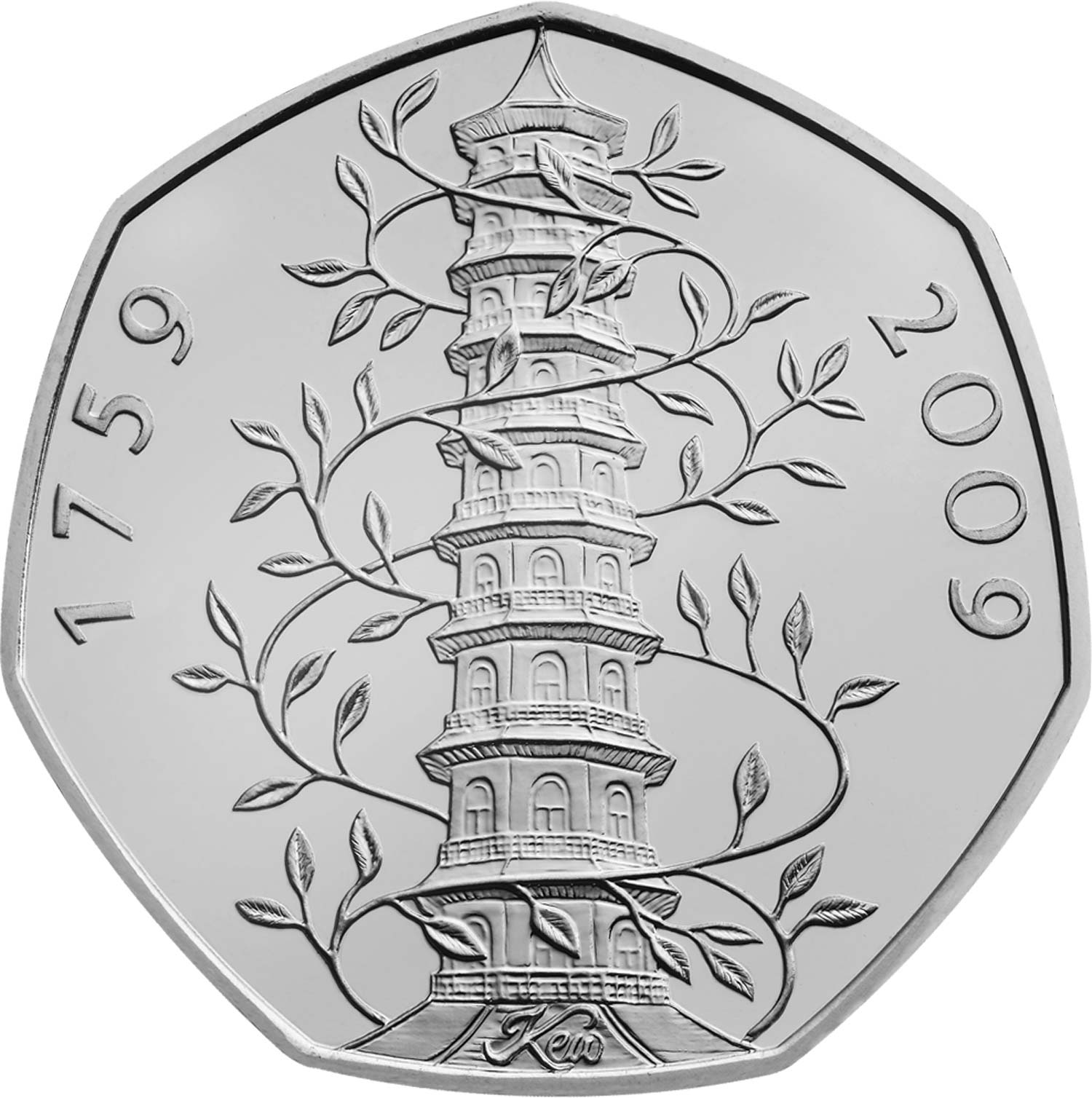 2009 Elizabeth II Kew Gardens 50p Coin