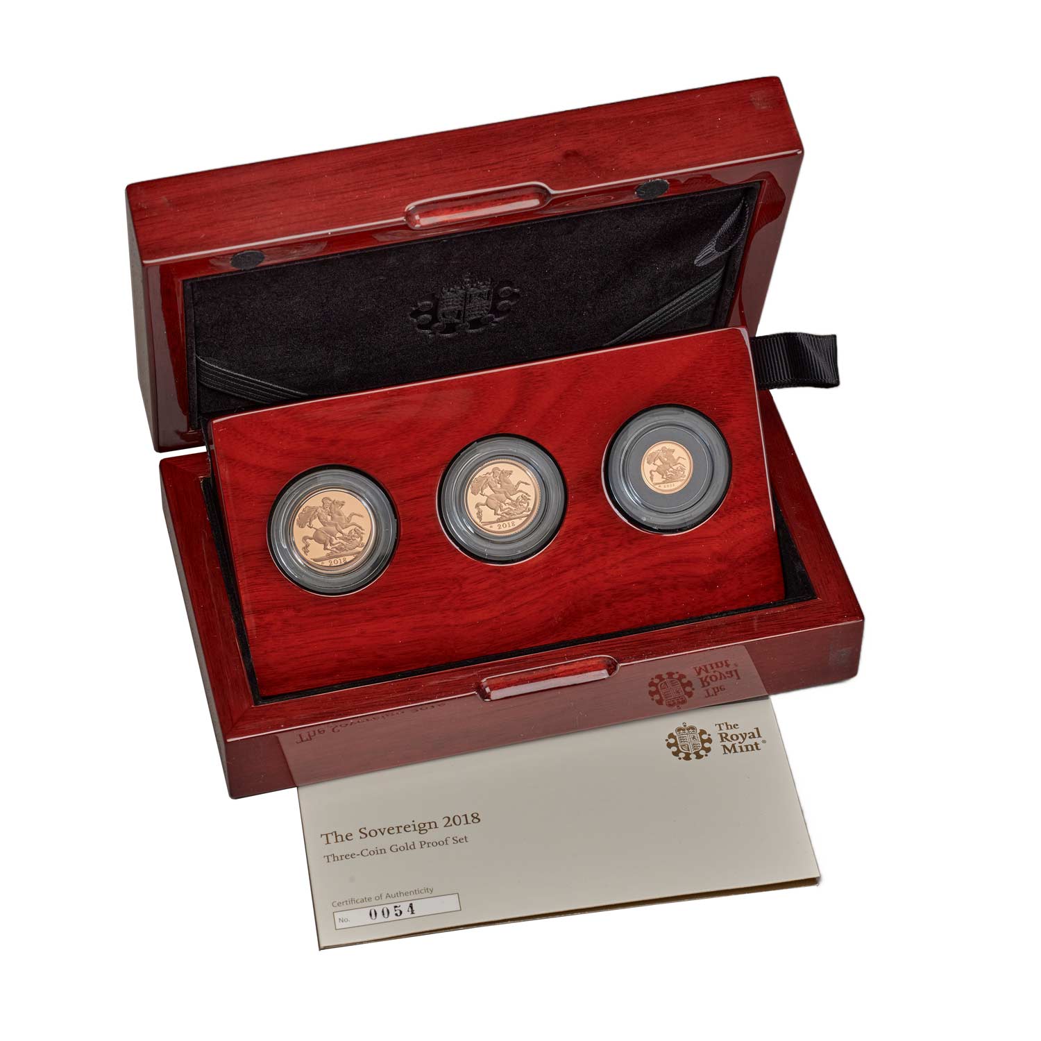 2018 Elizabeth II 3-Coin Gold Proof Sovereign Set