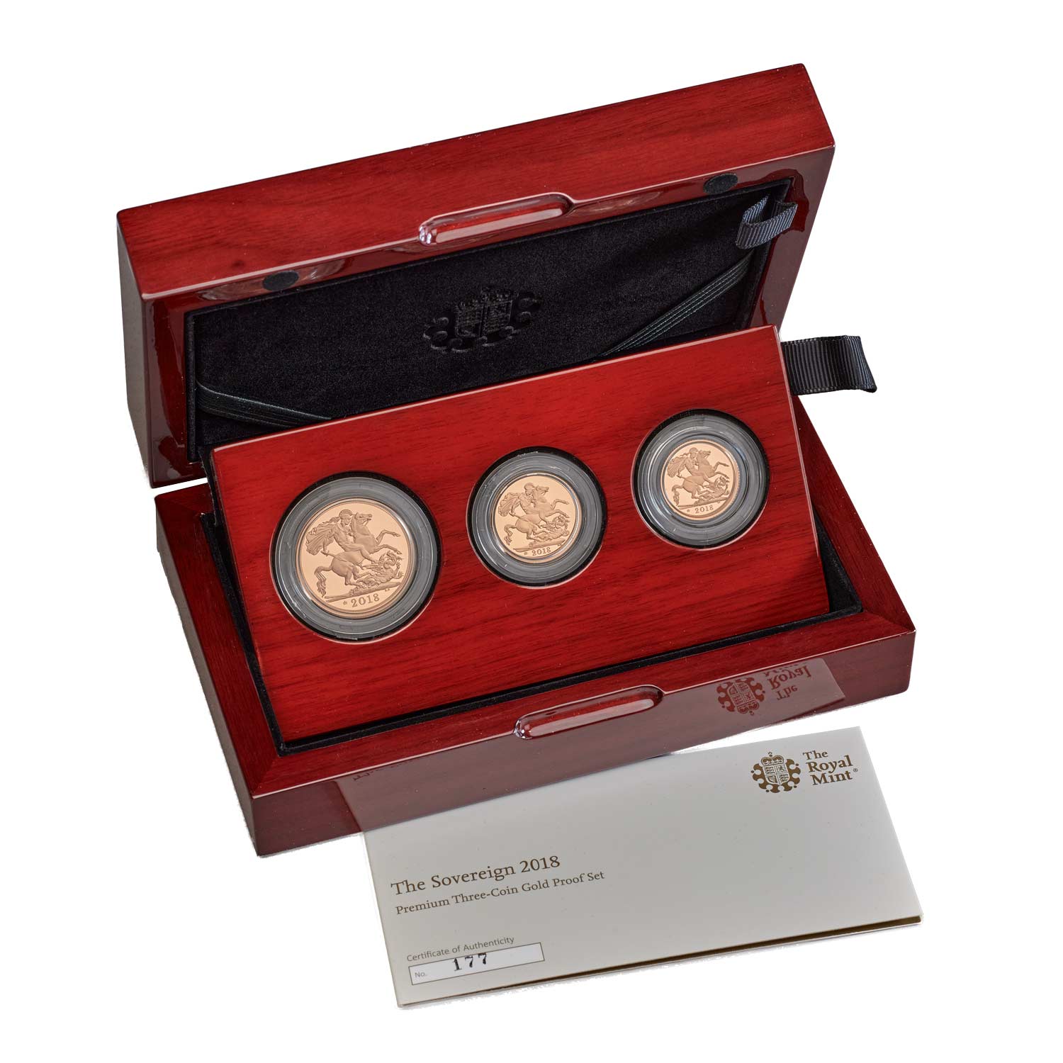 2018 Elizabeth II Premium 3-Coin Gold Proof Sovereign Set